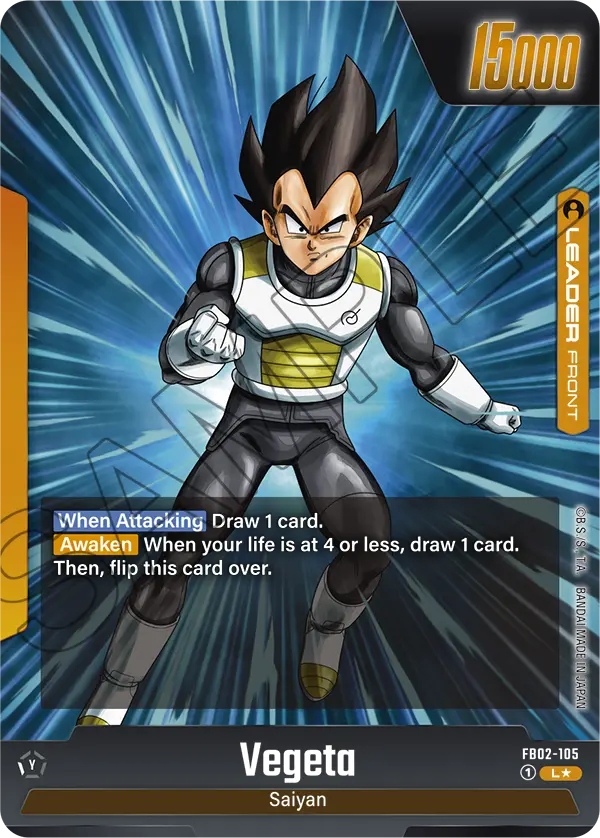 Vegeta - FB02-105 (Alternate Art) - FB02-105