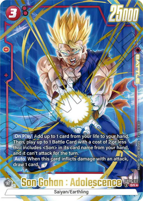 Son Gohan : Adolescence - FB08-012 (Alternate Art)