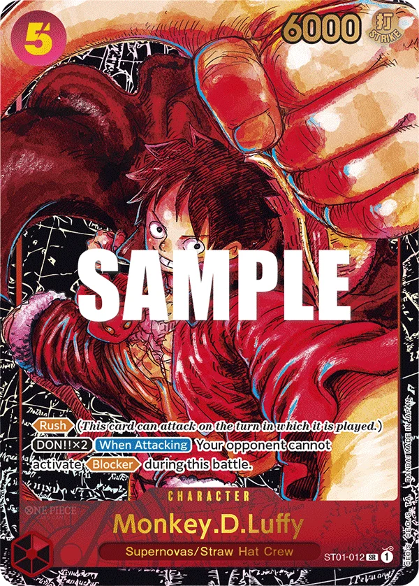 Monkey.D.Luffy (012) (Alternate Art) (Gold-Stamped Signature) - ST01-012